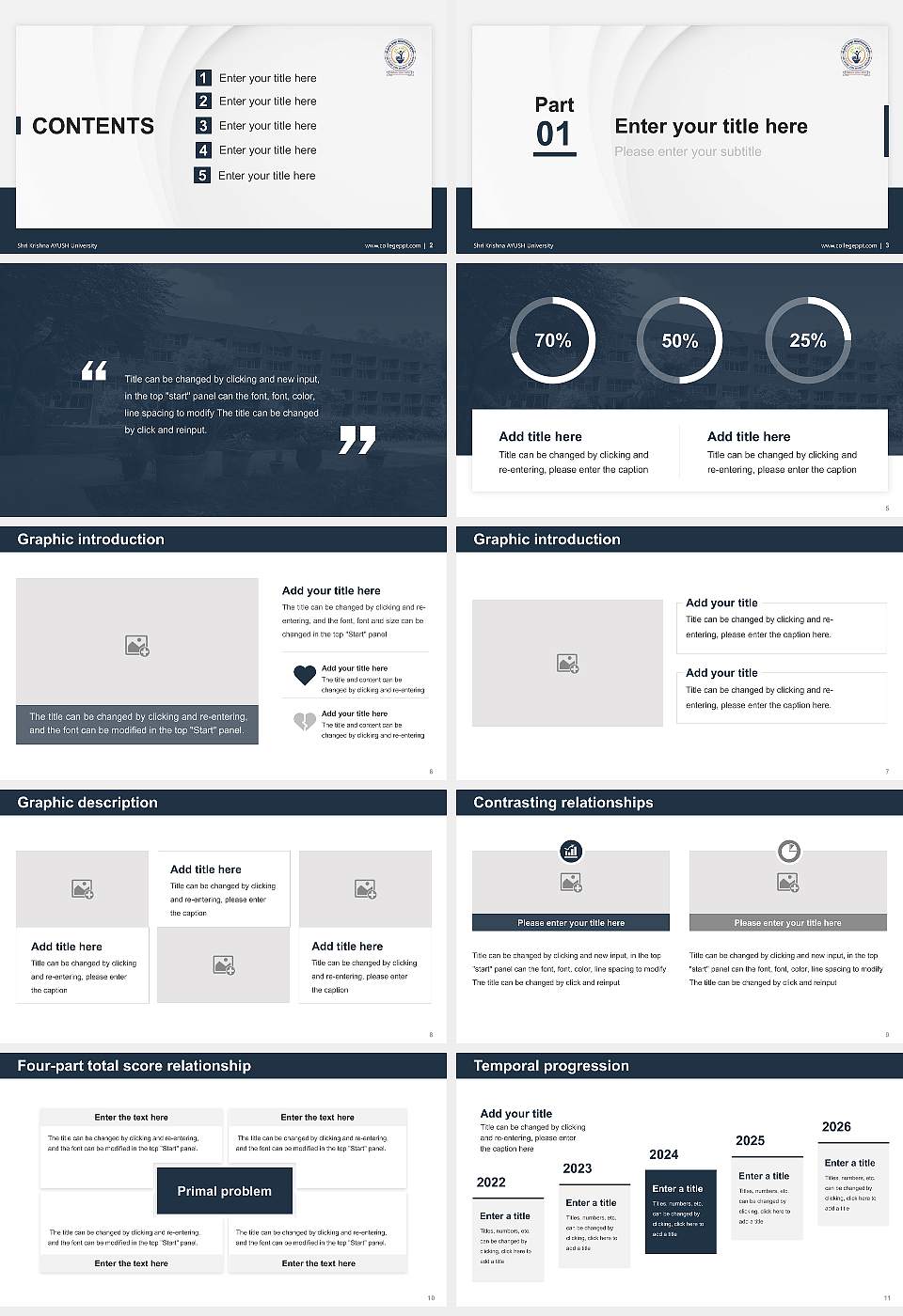 Shri Krishna AYUSH University Thesis Proposal/Graduation Defense PPT Template16:9 ratio PPT effect preview image2
