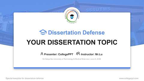 Sri Satya Sai University of Technology & Medical Sciences Graduation Thesis Defense PPT Template
