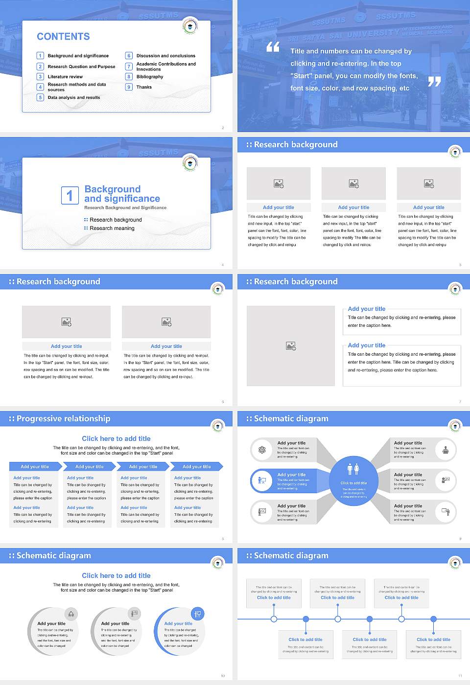 Sri Satya Sai University of Technology & Medical Sciences Graduation Thesis Defense PPT Template16:9 ratio PPT effect preview image2