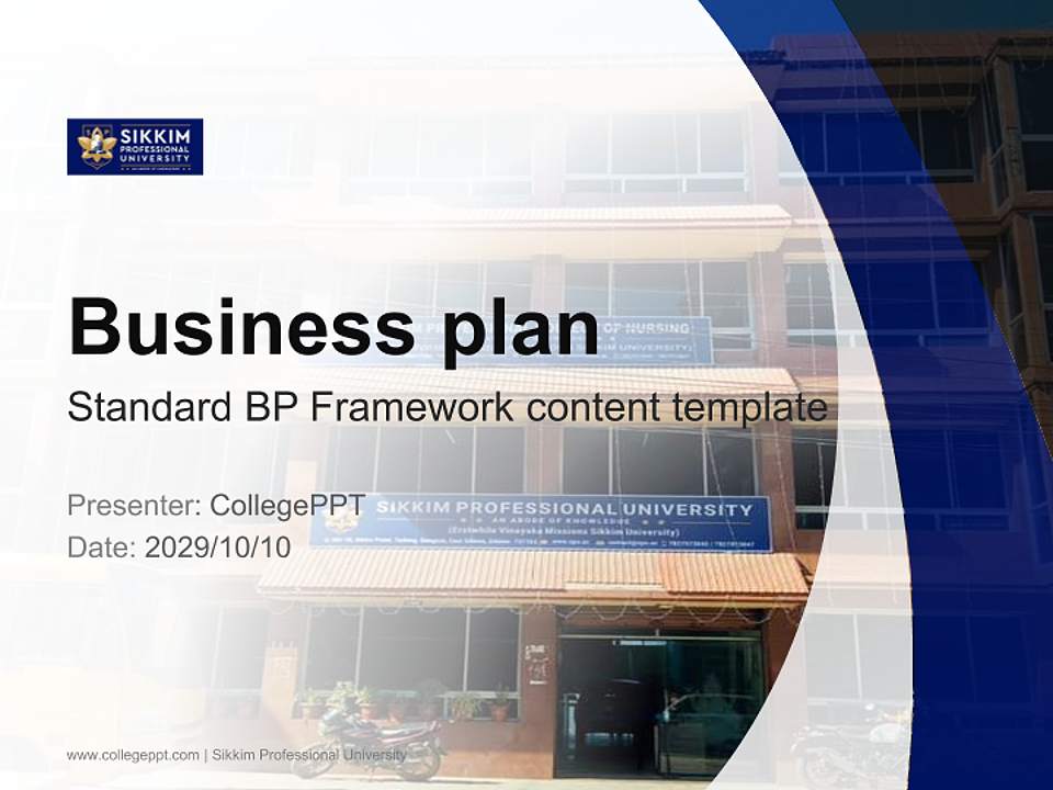 Sikkim Professional University Competition/Entrepreneurship Contest PPT Template4:3 ratio PPT effect preview image9