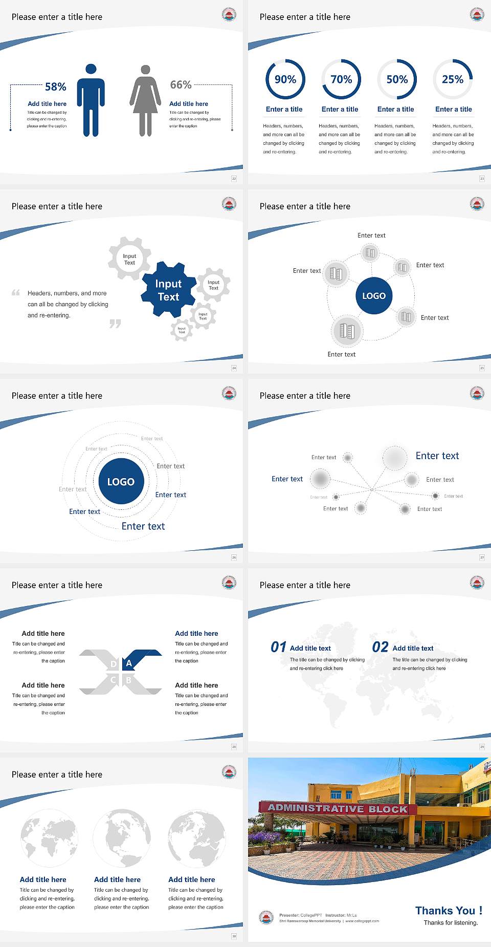Shri Ramswaroop Memorial University Course/Courseware Creation PPT Template4:3 ratio PPT effect preview image4