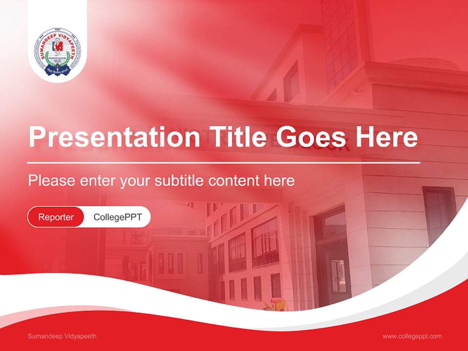 Sumandeep Vidyapeeth Lecture Sharing and Networking Event PPT Template4:3 ratio PPT effect preview image4