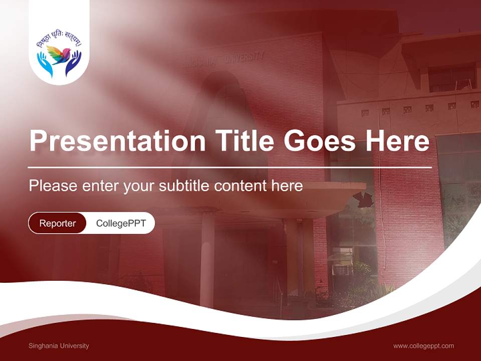 Singhania University Lecture Sharing and Networking Event PPT Template4:3 ratio PPT effect preview image4