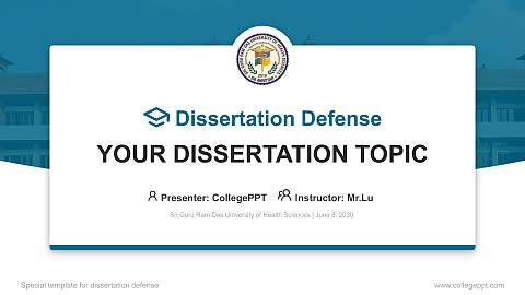Sri Guru Ram Das University of Health Sciences Graduation Thesis Defense PPT Template