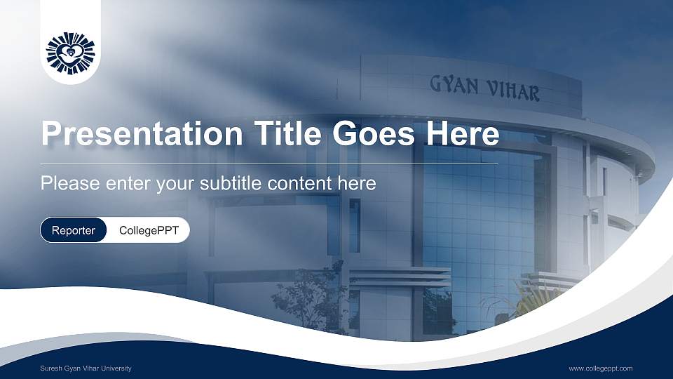 Suresh Gyan Vihar University Lecture Sharing and Networking Event PPT Template16:9 ratio PPT effect preview image