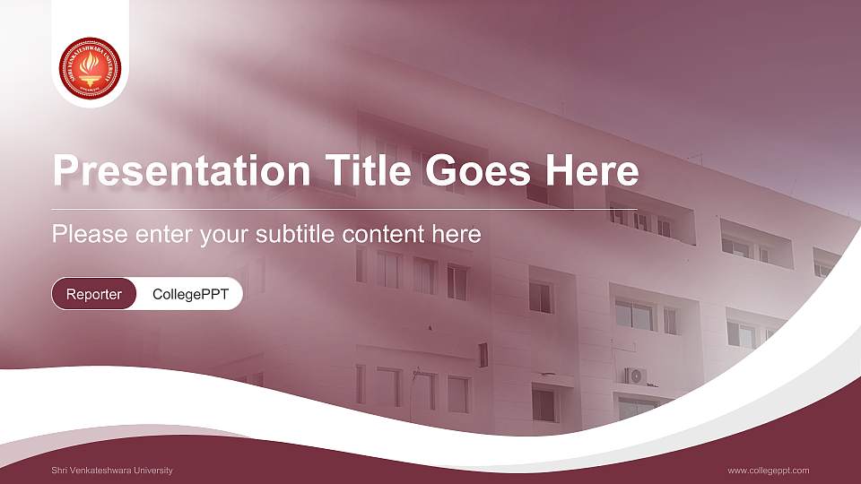 Shri Venkateshwara University Lecture Sharing and Networking Event PPT Template16:9 ratio PPT effect preview image