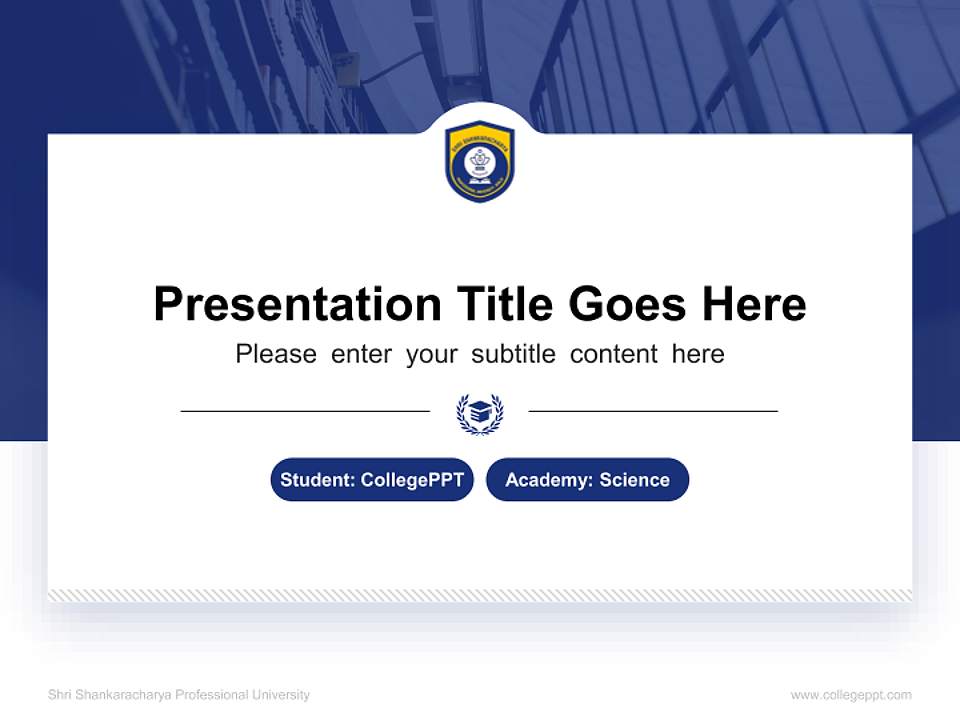 Shri Shankaracharya Professional University National Scholarship Defense PPT Template4:3 ratio PPT effect preview image4