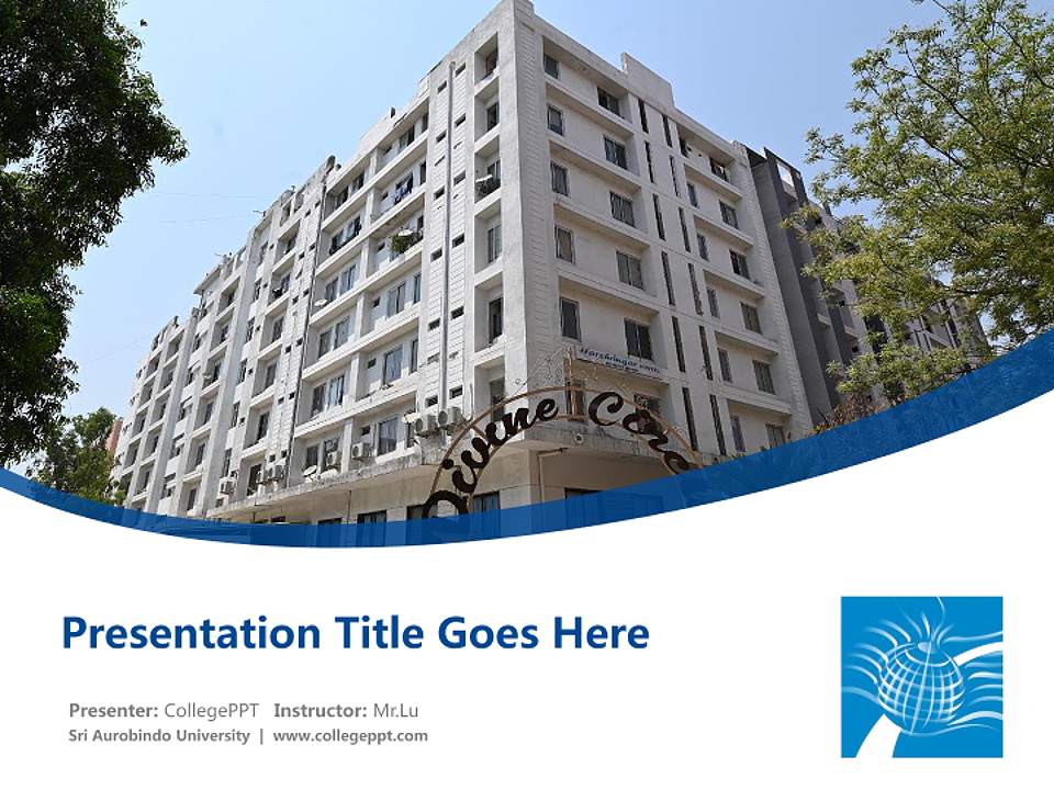 Sri Aurobindo University Course/Courseware Creation PPT Template4:3 ratio PPT effect preview image5