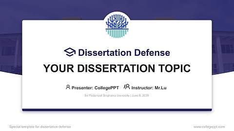 Sir Padampat Singhania University Graduation Thesis Defense PPT Template