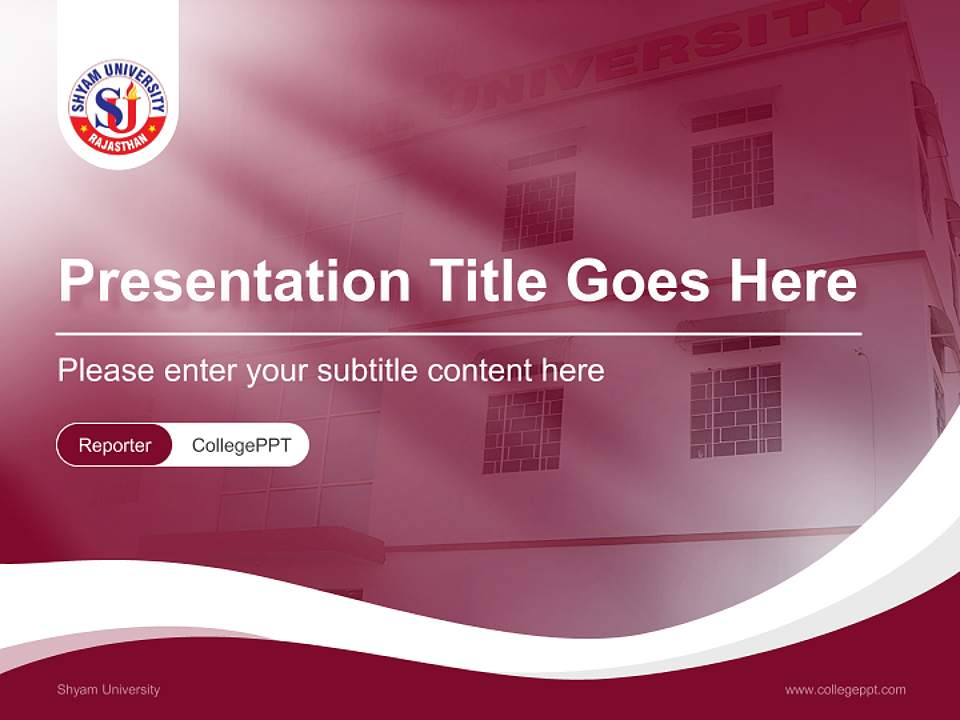 Shyam University Lecture Sharing and Networking Event PPT Template4:3 ratio PPT effect preview image4