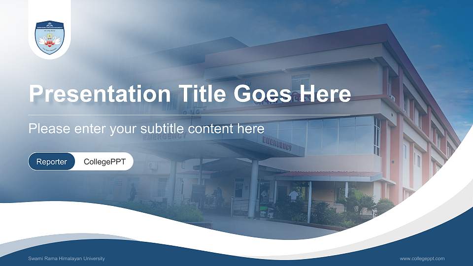 Swami Rama Himalayan University Lecture Sharing and Networking Event PPT Template16:9 ratio PPT effect preview image