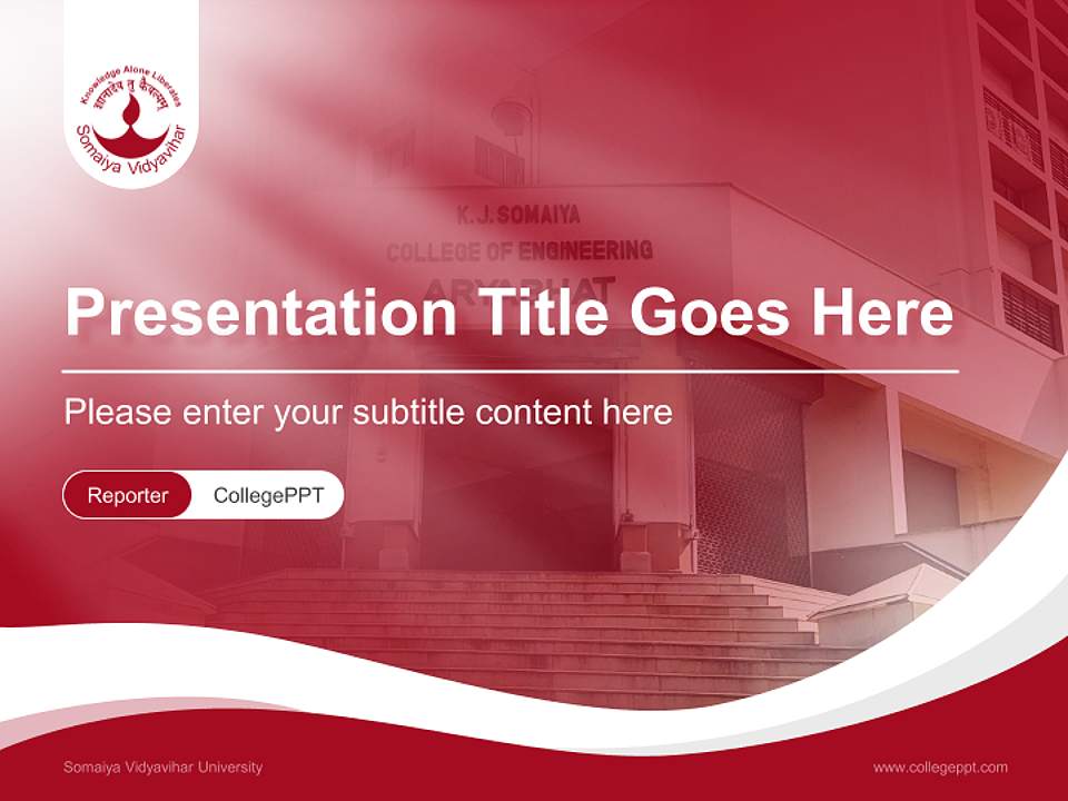 Somaiya Vidyavihar University Lecture Sharing and Networking Event PPT Template4:3 ratio PPT effect preview image4