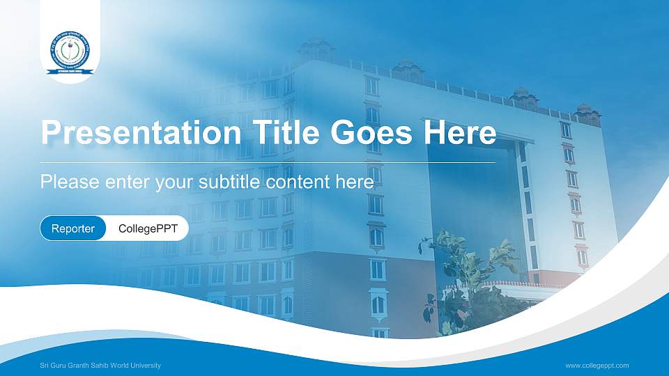 Sri Guru Granth Sahib World University Lecture Sharing and Networking Event PPT Template16:9 ratio PPT effect preview image