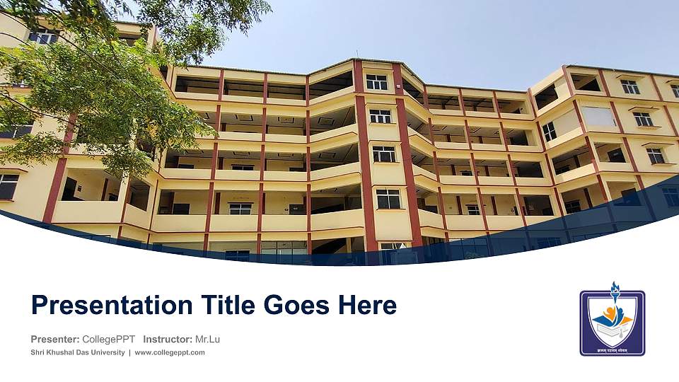 Shri Khushal Das University Course/Courseware Creation PPT Template16:9 ratio PPT effect preview image