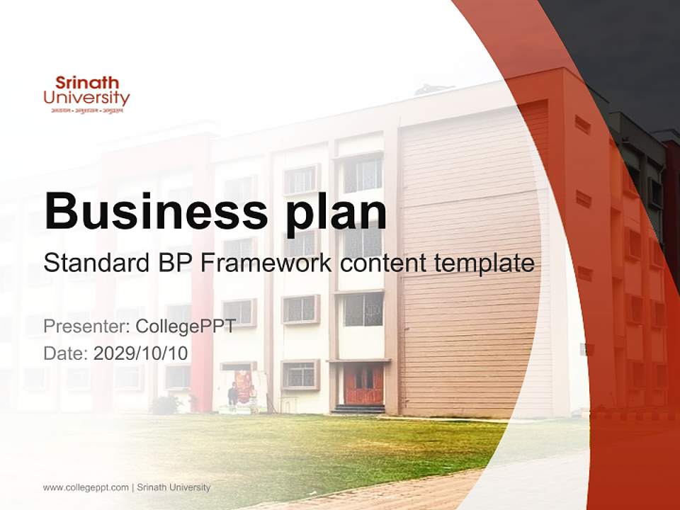 Srinath University Competition/Entrepreneurship Contest PPT Template4:3 ratio PPT effect preview image9