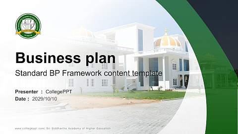 Sri Siddhartha Academy of Higher Education Competition/Entrepreneurship Contest PPT Template