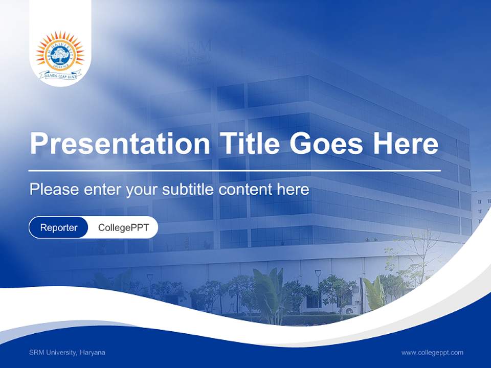 SRM University, Haryana Lecture Sharing and Networking Event PPT Template4:3 ratio PPT effect preview image4