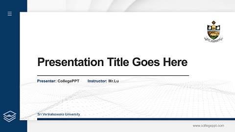 Sri Venkateswara University Thesis Proposal/Graduation Defense PPT Template