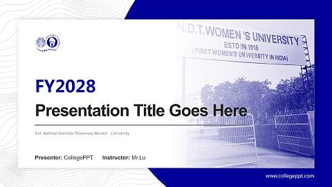 Smt. Nathibai Damodar Thackersey Women’s University Academic Presentation/Research Findings Report PPT Template