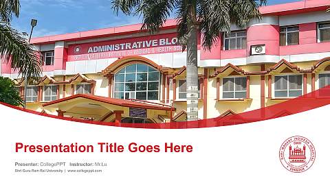 Shri Guru Ram Rai University Course/Courseware Creation PPT Template