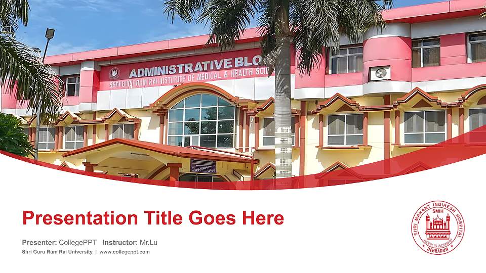 Shri Guru Ram Rai University Course/Courseware Creation PPT Template16:9 ratio PPT effect preview image