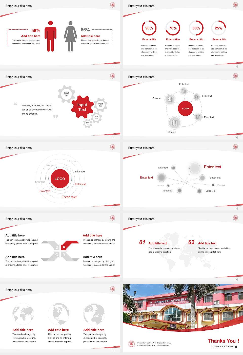 Shri Guru Ram Rai University Course/Courseware Creation PPT Template16:9 ratio PPT effect preview image4