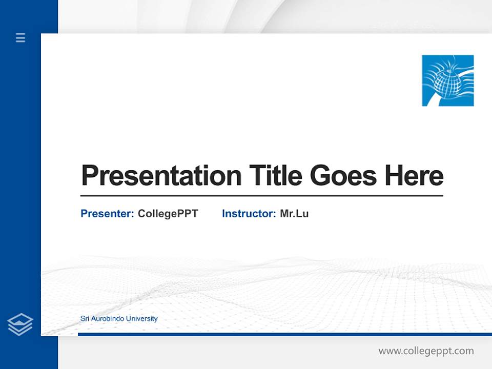 Sri Aurobindo University Thesis Proposal/Graduation Defense PPT Template4:3 ratio PPT effect preview image5