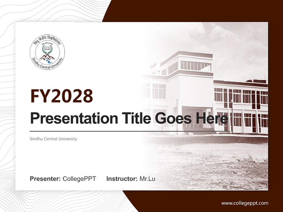 Sindhu Central University Academic Presentation/Research Findings Report PPT Template4:3 ratio PPT effect preview image5