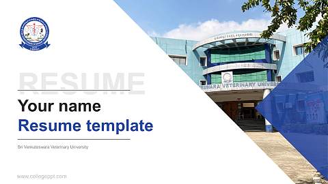 Sri Venkateswara Veterinary University Resume PPT Template