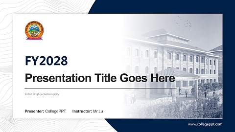 Soban Singh Jeena University Academic Presentation/Research Findings Report PPT Template