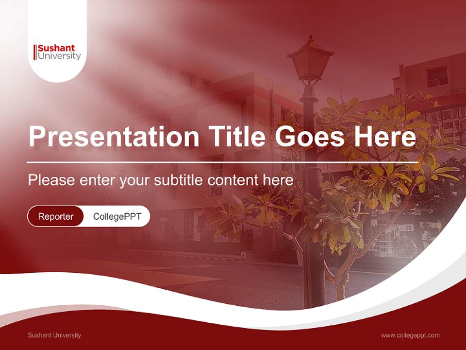 Sushant University Lecture Sharing and Networking Event PPT Template4:3 ratio PPT effect preview image4
