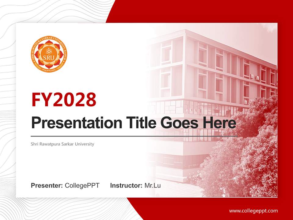 Shri Rawatpura Sarkar University Academic Presentation/Research Findings Report PPT Template4:3 ratio PPT effect preview image5