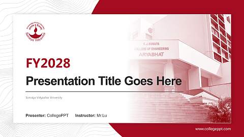 Somaiya Vidyavihar University Academic Presentation/Research Findings Report PPT Template