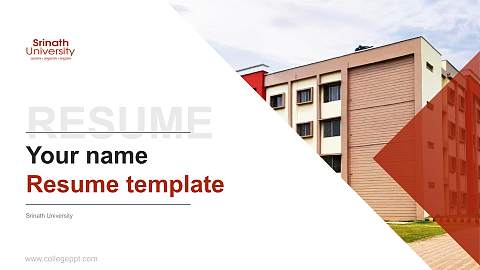 Srinath University Resume PPT Template