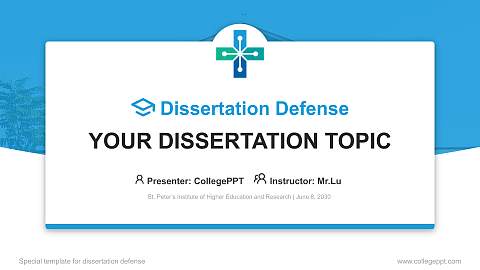 St. Peter’s Institute of Higher Education and Research Graduation Thesis Defense PPT Template