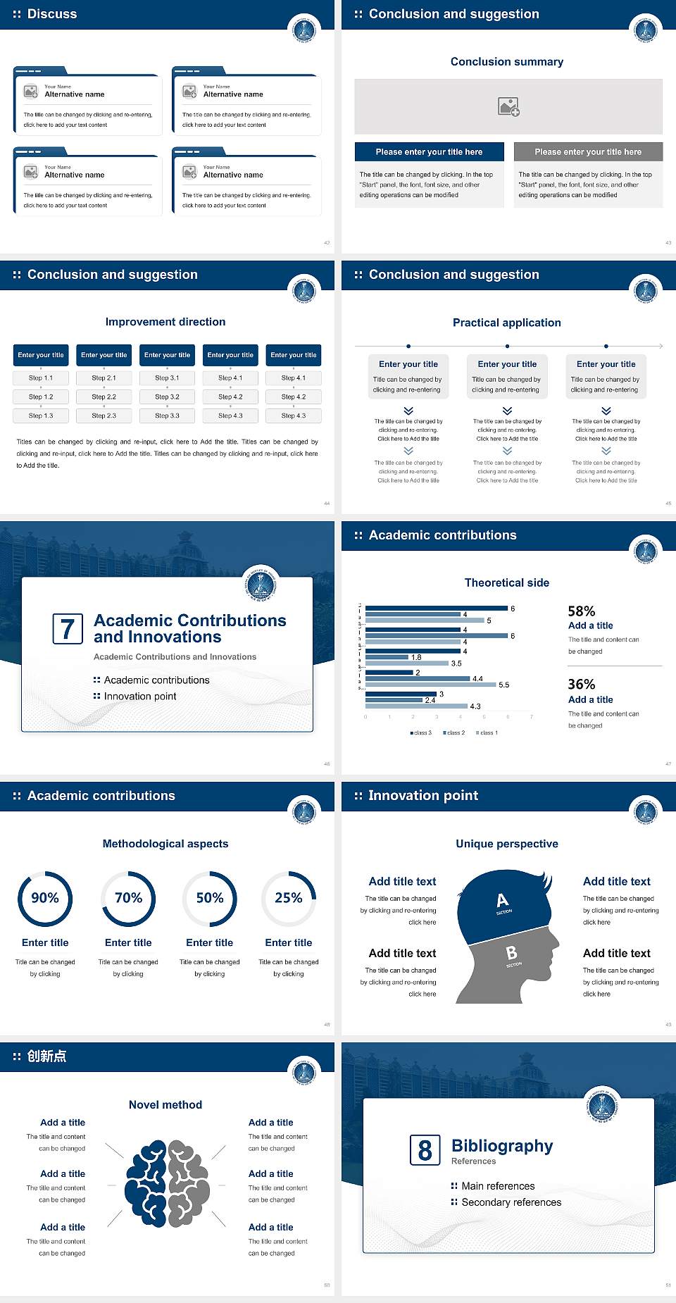 Sri Sathya Sai Institute of Higher Learning Graduation Thesis Defense PPT Template4:3 ratio PPT effect preview image6
