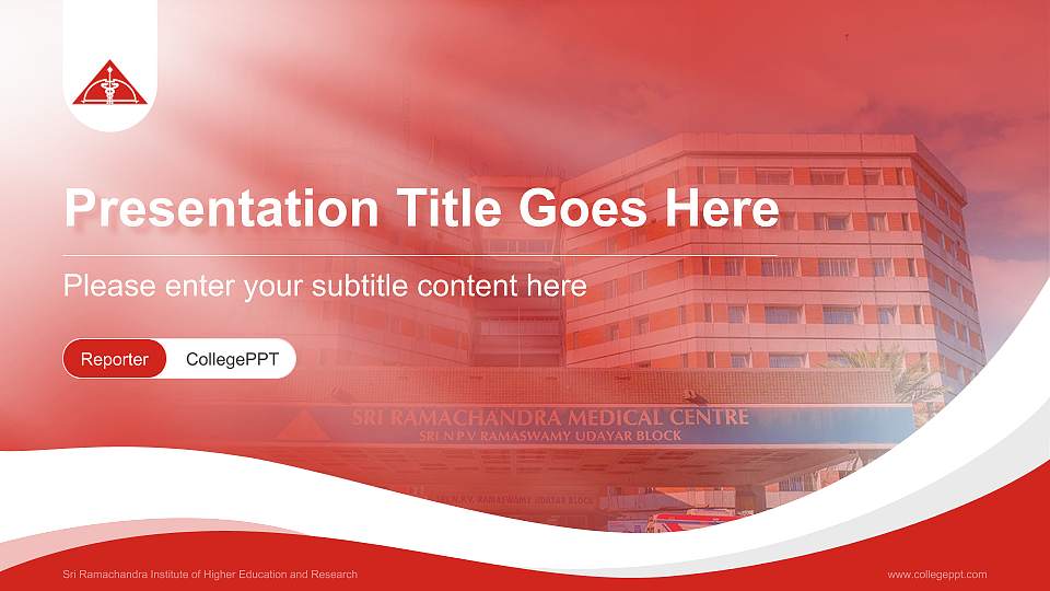 Sri Ramachandra Institute of Higher Education and Research Lecture Sharing and Networking Event PPT Template16:9 ratio PPT effect preview image