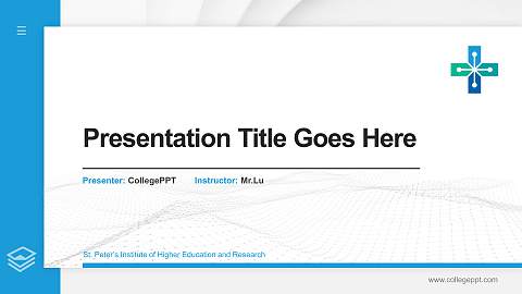 St. Peter’s Institute of Higher Education and Research Thesis Proposal/Graduation Defense PPT Template
