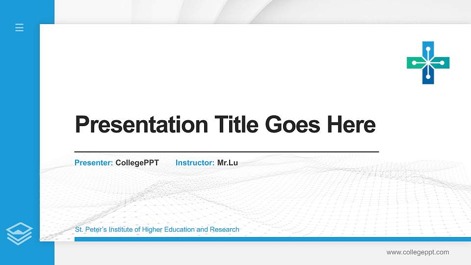St. Peter’s Institute of Higher Education and Research Thesis Proposal/Graduation Defense PPT Template16:9 ratio PPT effect preview image