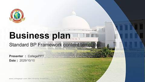 Shri Krishna University Competition/Entrepreneurship Contest PPT Template