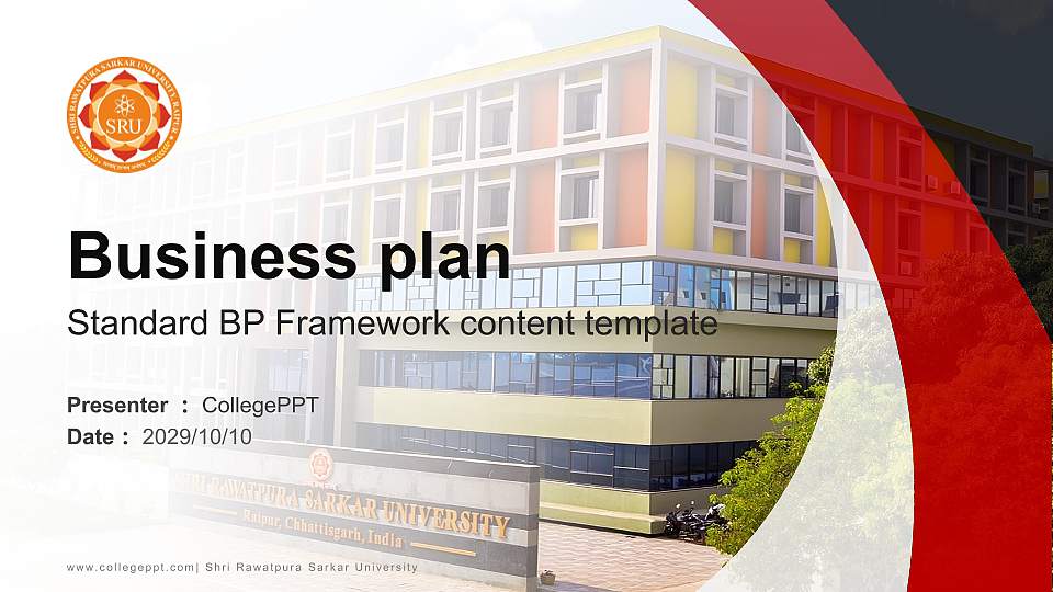 Shri Rawatpura Sarkar University Competition/Entrepreneurship Contest PPT Template16:9 ratio PPT effect preview image