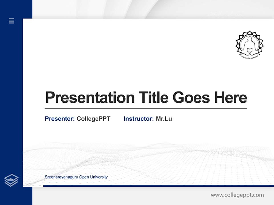 Sreenarayanaguru Open University Thesis Proposal/Graduation Defense PPT Template4:3 ratio PPT effect preview image5