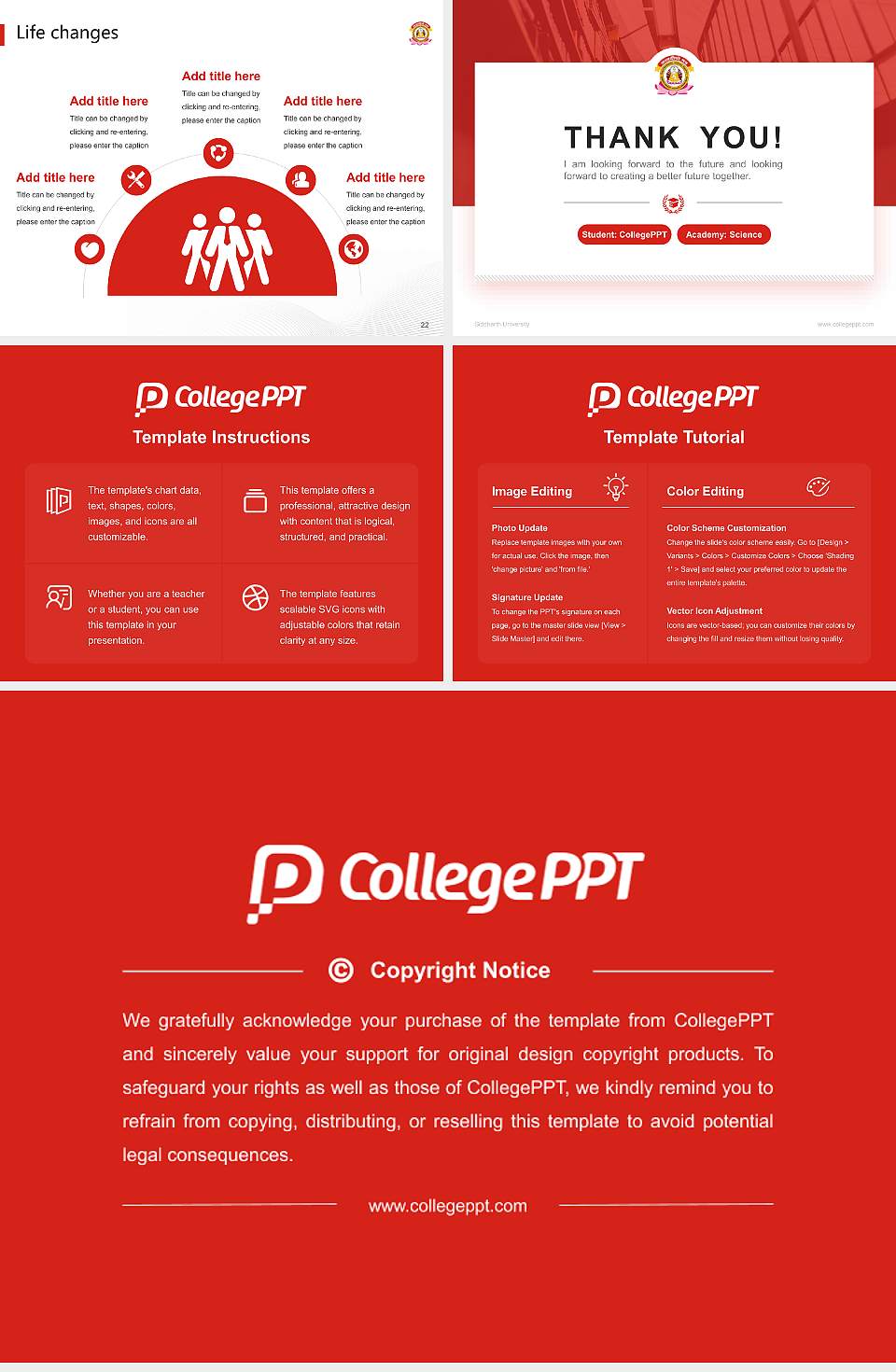 Siddharth University National Scholarship Defense PPT Template4:3 ratio PPT effect preview image4