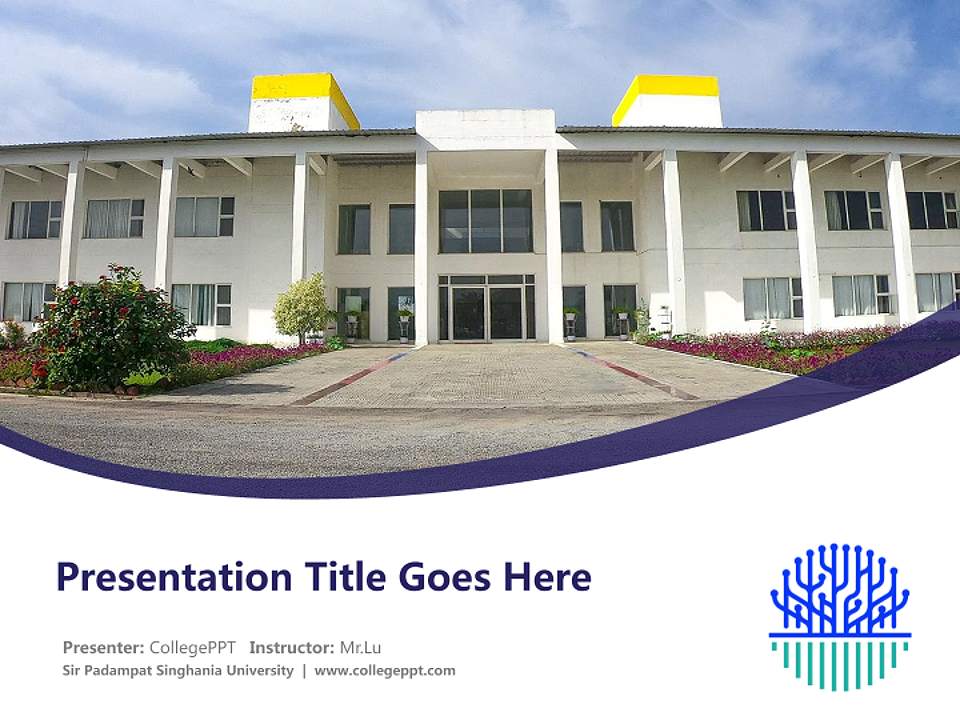 Sir Padampat Singhania University Course/Courseware Creation PPT Template4:3 ratio PPT effect preview image5