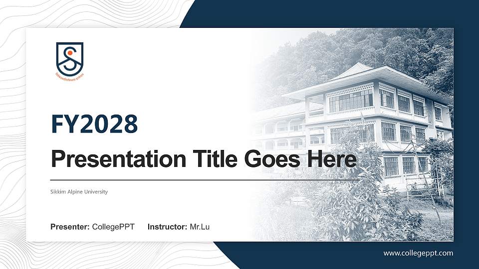 Sikkim Alpine University Academic Presentation/Research Findings Report PPT Template16:9 ratio PPT effect preview image
