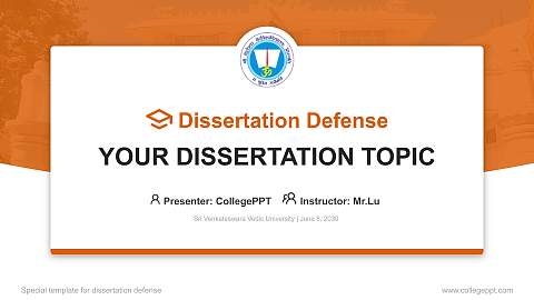 Sri Venkateswara Vedic University Graduation Thesis Defense PPT Template