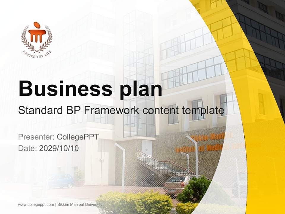 Sikkim Manipal University Competition/Entrepreneurship Contest PPT Template4:3 ratio PPT effect preview image9