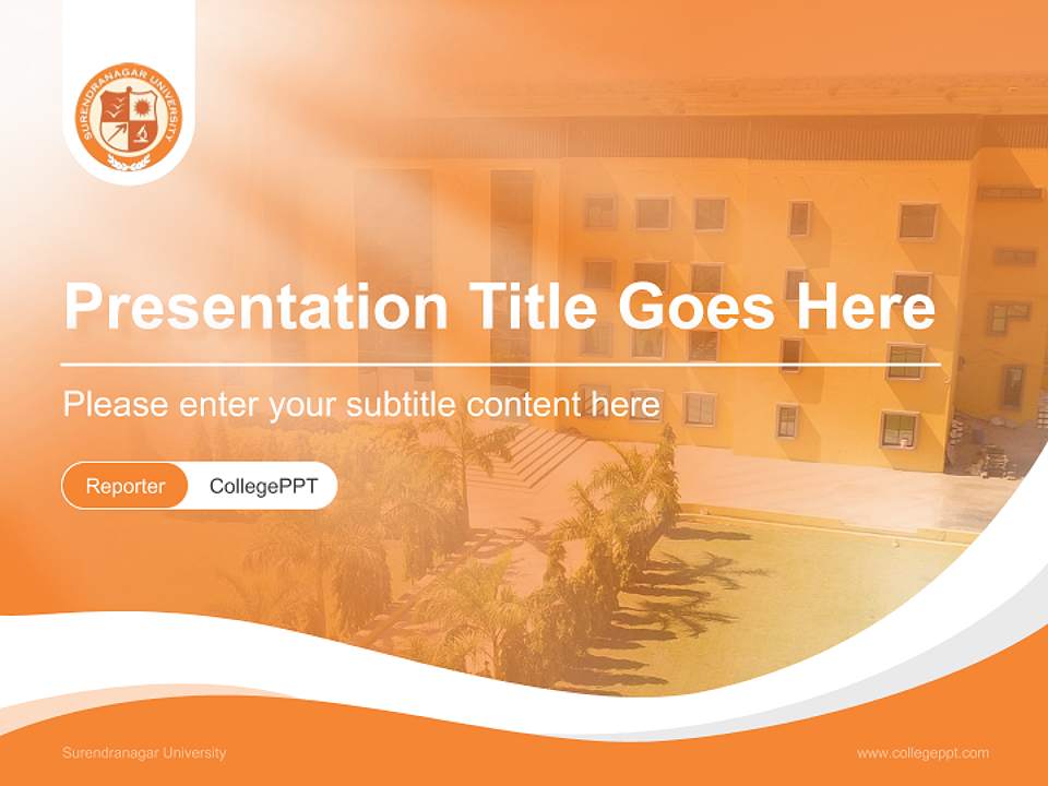 Surendranagar University Lecture Sharing and Networking Event PPT Template4:3 ratio PPT effect preview image4