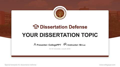 Sri Sri University Graduation Thesis Defense PPT Template
