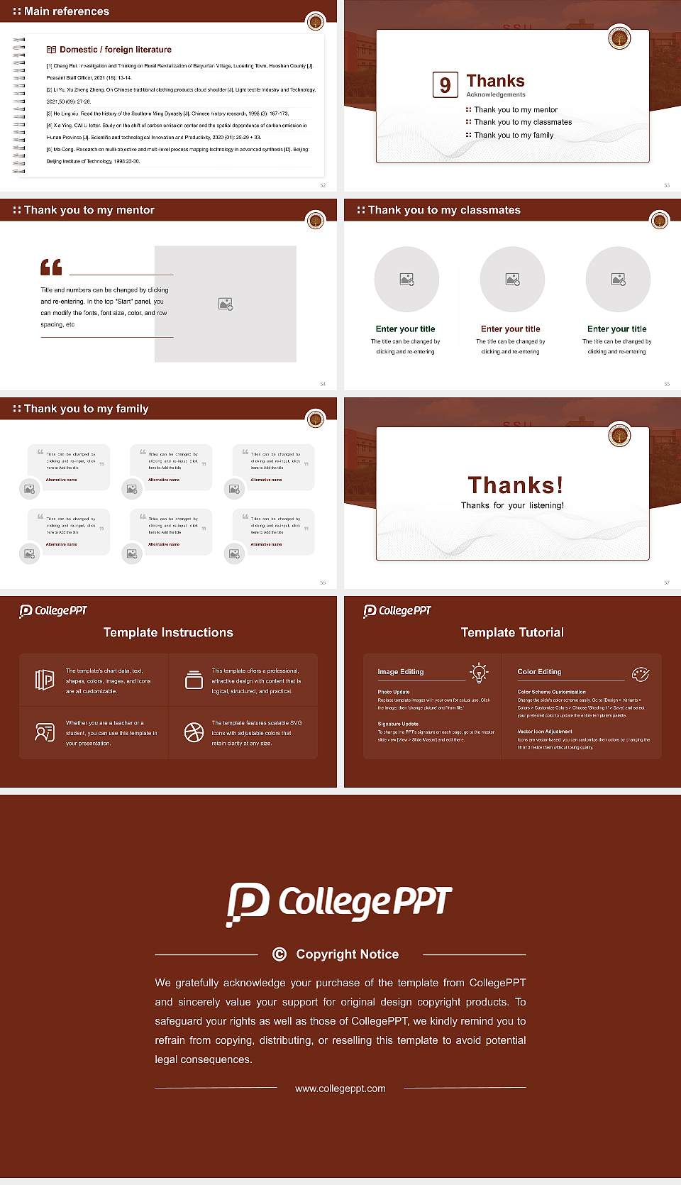 Sri Sri University Graduation Thesis Defense PPT Template16:9 ratio PPT effect preview image7